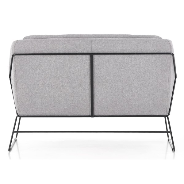 Sofa dwuosobowa nierozkładana SOFT 2 XL szary + czarny