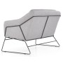 Sofa dwuosobowa nierozkładana SOFT 2 XL szary + czarny
