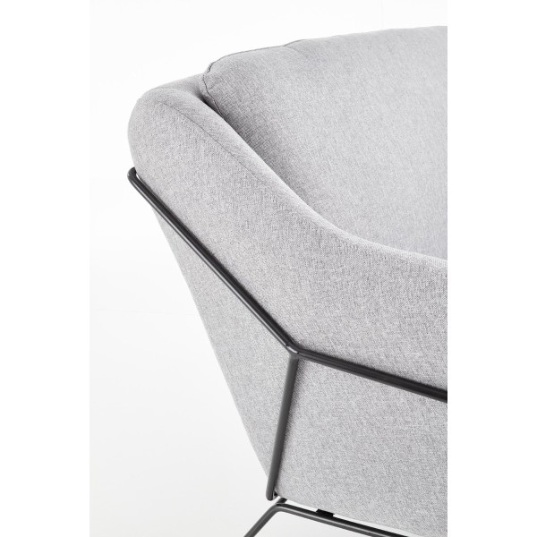 Sofa dwuosobowa nierozkładana SOFT 2 XL szary + czarny