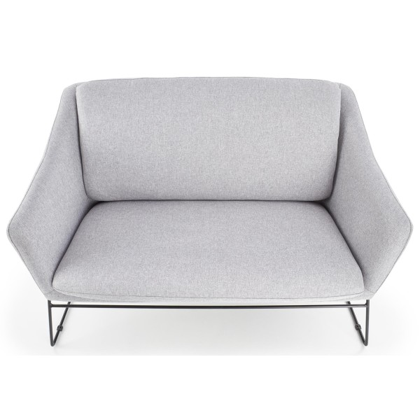 Sofa dwuosobowa nierozkładana SOFT 2 XL szary + czarny