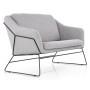 Sofa dwuosobowa nierozkładana SOFT 2 XL szary + czarny