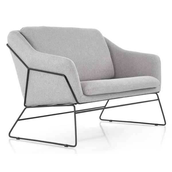 Sofa dwuosobowa nierozkładana SOFT 2 XL szary + czarny