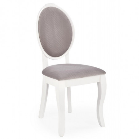 Białe drewniane krzesło VELO biały + popiel Halmar