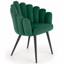 Krzesło tapicerowane glamour K410 ciemny zielony Halmar