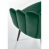 Krzesło tapicerowane glamour K410 ciemny zielony