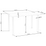 Stolik do kuchni 120x60cm MODEX 2 dąb sonoma + czarny