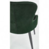 Krzesło welurowe do salonu K366 ciemny zielony