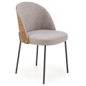 Krzesło tapicerowane K451 popielaty + jasny orzech Halmar