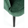 Zielony welurowy fotel DELGADO