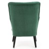 Zielony welurowy fotel DELGADO