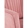 Fotel welurowy różowy DELGADO