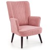 Fotel welurowy różowy DELGADO Halmar