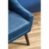 Fotel welurowy niebieski OPALE