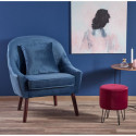 Fotel welurowy niebieski OPALE Halmar