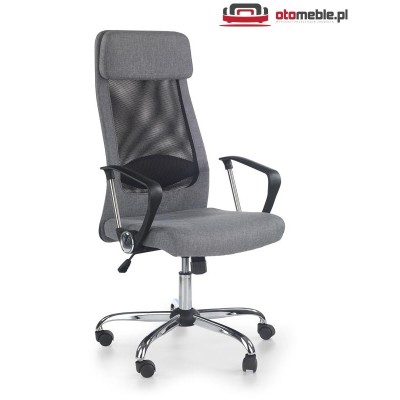 Popielaty fotel do biura ZOOM Halmar