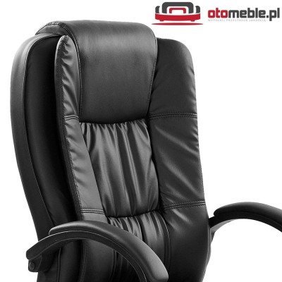 Czarny fotel gabinetowy RELAX Halmar