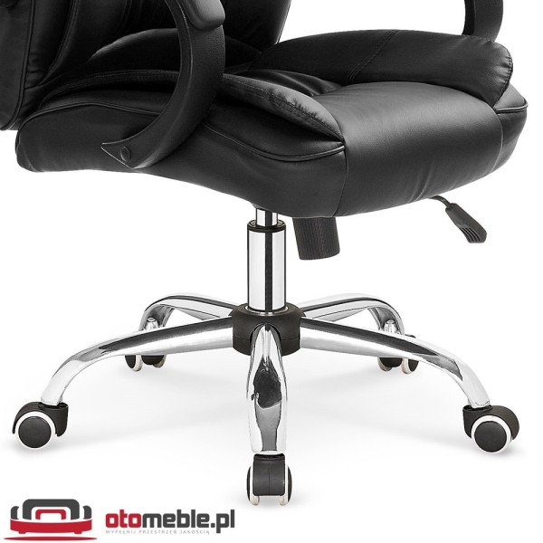 Czarny fotel gabinetowy RELAX Halmar