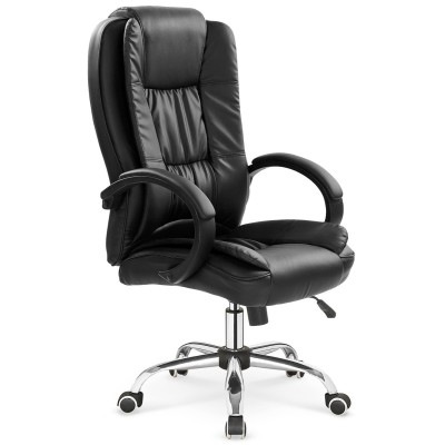 Czarny fotel gabinetowy RELAX Halmar