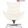 Designerski fotel obrotowy LUXOR biały Halmar