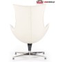 Designerski fotel obrotowy LUXOR biały Halmar
