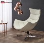 Designerski fotel obrotowy LUXOR biały Halmar