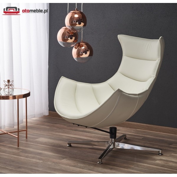 Designerski fotel obrotowy LUXOR biały Halmar