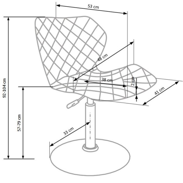 Designerski fotel obrotowy MATRIX 2 biało czarny Halmar