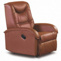 Fotel relaksacyjny do salonu JEFF brązowy Halmar