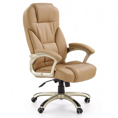 Fotele biurowe ergonomiczne DESMOND beżowy Halmar