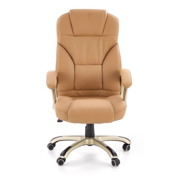 Fotele biurowe ergonomiczne DESMOND beżowy Halmar