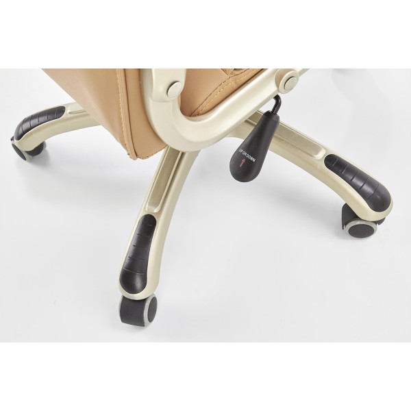 Fotele biurowe ergonomiczne DESMOND beżowy Halmar