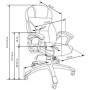 Fotele biurowe ergonomiczne DESMOND beżowy Halmar