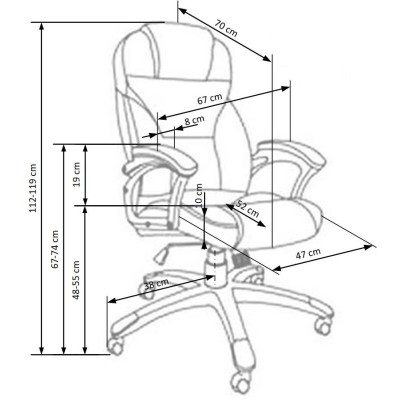 Fotele biurowe ergonomiczne DESMOND beżowy Halmar