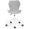 Krzesła na kółkach MATRIX 3 jasny popielaty + biały