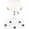 Krzesła na kółkach MATRIX 3 jasny popielaty + biały