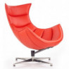 Obrotowy fotel do salonu LUXOR czerwony Halmar
