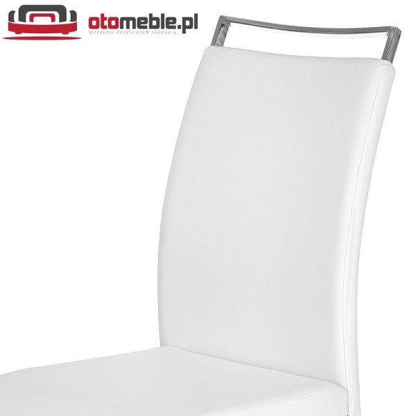 Białe krzesło na płozach K250 Halmar - otomeble.pl