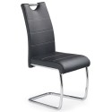 Czarne krzesła na płozach K211 czarny Halmar