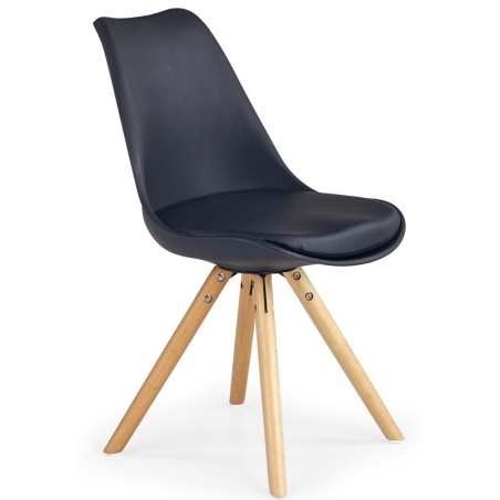 Designerskie krzesła K201 czarne Halmar