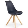 Designerskie krzesła K201 czarne Halmar
