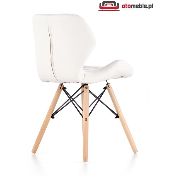 Białe krzesła do kuchni K281 w stylu skandynawskim - otomeble.pl