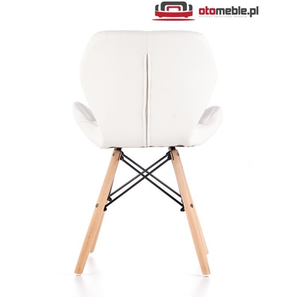 Białe krzesła do kuchni K281 w stylu skandynawskim - otomeble.pl