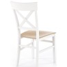 Krzesło kuchenne vintage TUTTI biały + dąb miodowy