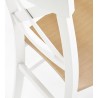 Krzesło kuchenne vintage TUTTI biały + dąb miodowy