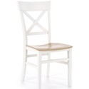 Krzesło kuchenne vintage TUTTI biały / dąb miodowy Halmar