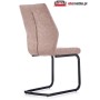 Krzesła na płozach w stylu loft K272 ciemny beż DALLAS / czarny Halmar