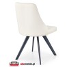 Nowoczesne krzesło na metalowych nogach K206 biało-czarny