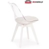 Przeźroczyste krzesła K245 bezbarwny / biały