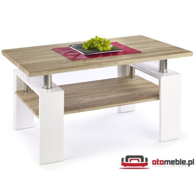 Nowoczesna ława do salonu DIANA H MDF dąb sonoma + biały Halmar