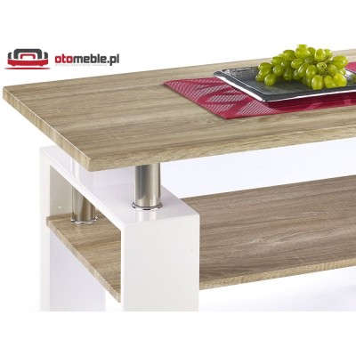 Nowoczesna ława do salonu DIANA H MDF dąb sonoma + biały Halmar
